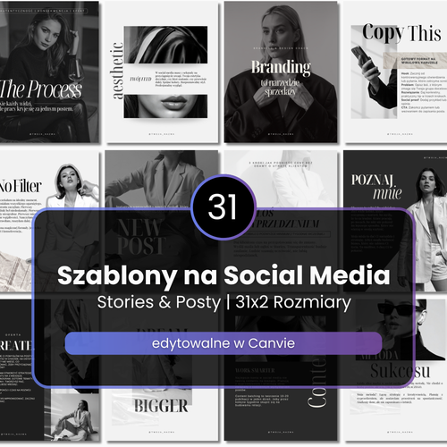 31 Szablonów na social media #101 | Posty & Stories