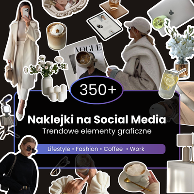 350+ Estetycznych Naklejek na Social Media | Trendy Sticker Pack Canva